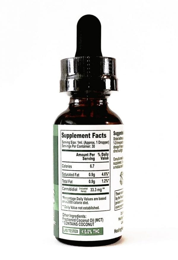 1000mg (0% THC) Pure CBD Oil - 30mL - Image 2